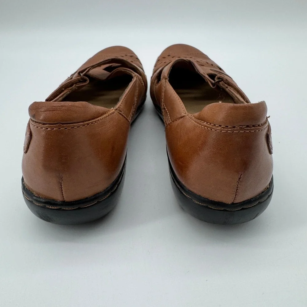 Clarks Bendables‎ Ashland River Flats Loafers 7.5M Leather Comfort Boho Granola